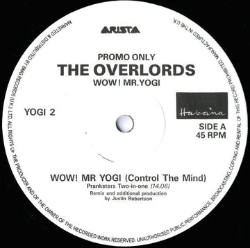 The Overlords - Wow! Mr. Yogi Vinyl Vinly Record
