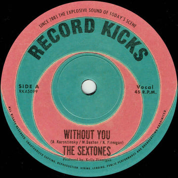 The Sextones - Without You Vinyl Vinly Record