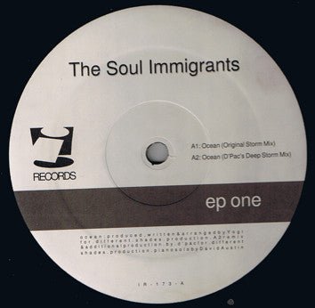 The Soul Immigrants - EP One Vinyl Vinly Record