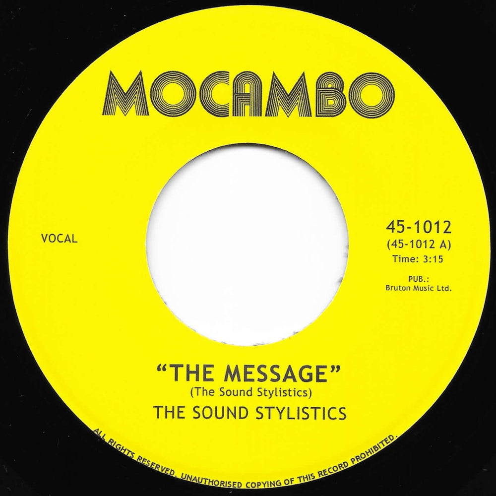 The Sound Stylistics - The Message b/w Freedom Sound Vinyl