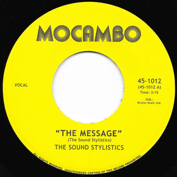 The Sound Stylistics - The Message b/w Freedom Sound Vinyl Vinly Record