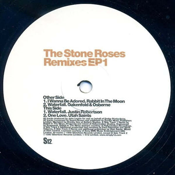 The Stone Roses - Remixes EP1 Vinyl Vinly Record