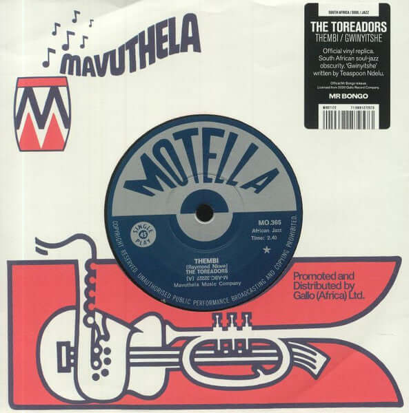 The Toreadors - Thembi / Gwinyitshe Vinyl