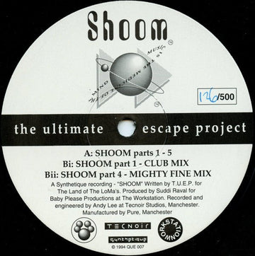 The Ultimate Escape Project - Shoom Vinyl Vinly Record