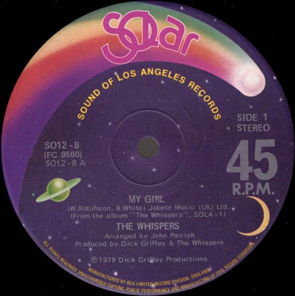 The Whispers - My Girl / (Olivia) Lost & Turned Out Vinyl