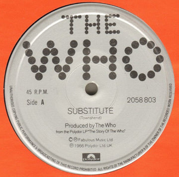 The Who - Substitute Vinyl Vinly Record