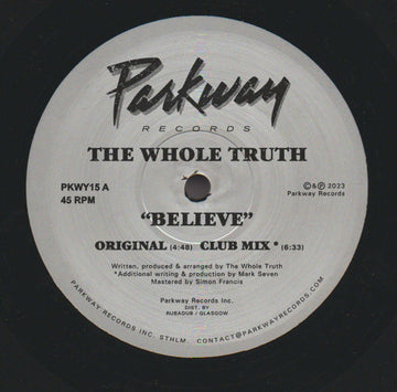 The Whole Truth - Believe Vinyl Vinly Record