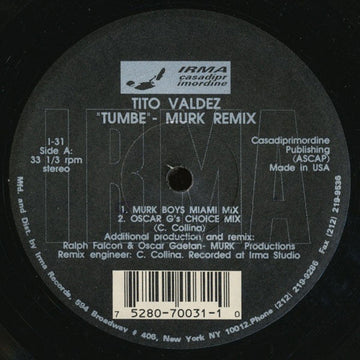 Tito Valdez - Tumbe (Murk Remix) Vinyl Vinly Record