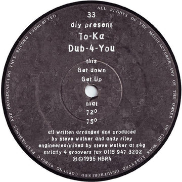 To - Ka - Dub - 4 - You Vinyl Vinly Record