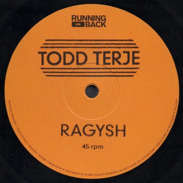Todd Terje - Ragysh Vinyl