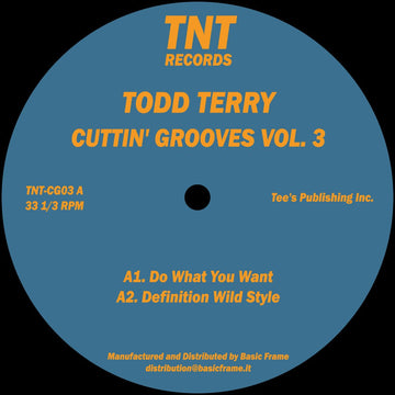 Todd Terry - Cuttin' Grooves Vol 3 Vinyl Vinly Record