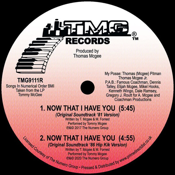 Tommy McGee - Now That I Have You Vinyl