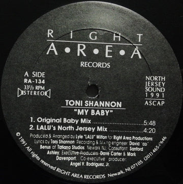 Toni Shannon - My Baby Vinyl Vinly Record