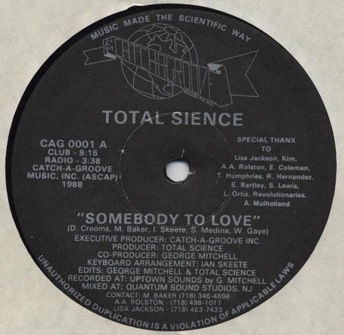 Total Sience - Somebody To Love Vinyl