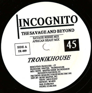 Tronikhouse - The Savage And Beyond Vinyl Vinly Record