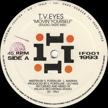 TV Eyes - Movin' Yourself Vinyl Vinly Record