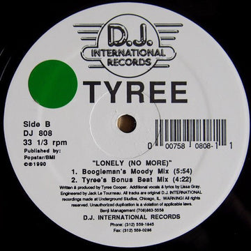Tyree Cooper - Lonely (No More) Vinyl Vinly Record
