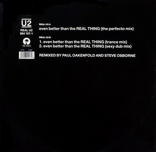 U2 - Even Better Than The Real Thing Vinyl