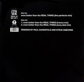 U2 - Even Better Than The Real Thing Vinyl Vinly Record