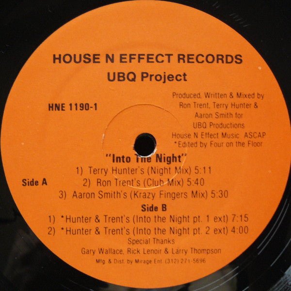 UBQ Project - Into The Night Vinyl