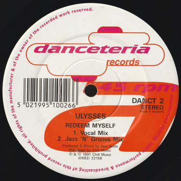 Ulysses - Redeem Myself Vinyl Vinly Record