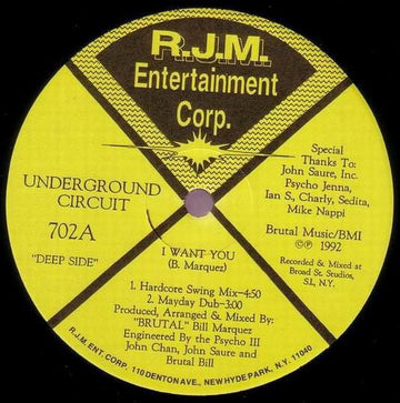 Underground Circuit - I Want You Vinyl Vinly Record