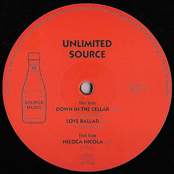 Unlimited Source - Down In The Cellar Vinyl Vinly Record