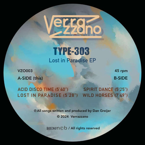 Artists Type-303 Genre / Style Italo House, Acid Release Date 28 Jun 2024 Cat No. VZO003 Format Type 12" Vinyl - Vinyl Record