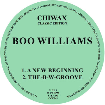 Boo Williams - A New Beginning Vinly Record