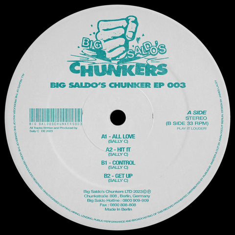 Sally C - Big Saldo's Chunker 003 - Artists Sally C Genre House Release Date 1 Jan 2023 Cat No. BSC003 Format 12" Vinyl - Big Saldo's Chunkers - Big Saldo's Chunkers - Big Saldo's Chunkers - Big Saldo's Chunkers - Vinyl Record