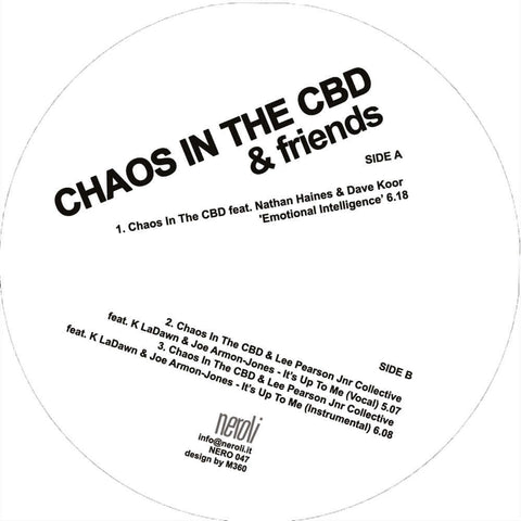 Chaos In The CBD & Friends - Emotional Intelligence - Artists Chaos In The CBD & Friends Genre Deep House Release Date 2 Jun 2023 Cat No. NERO047 Format 12" Vinyl - Neroli - Vinyl Record