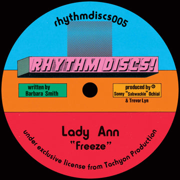Lady Ann - Freeze (Tim Reaper Remix) Artists Lady Ann Tim Reaper Genre Dancehall, Jungle Release Date 20 Jul 2022 Cat No. RHYTHMDISCS005 Format 10