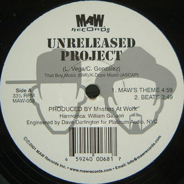 Unreleased Project - MAW's Theme / Clouds Vinyl Vinly Record