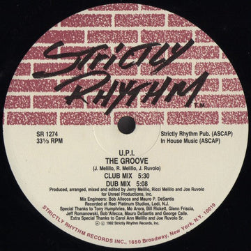 UPI - The Groove / She's A Freak Vinyl Vinly Record