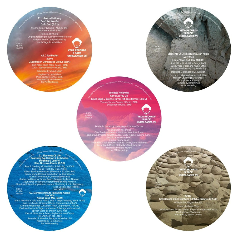 Various Artists - Vega Records 5 Pack Unreleased VII Vinyl