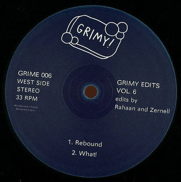 Various - Grimy Edits Vol. 6 Vinyl Vinly Record