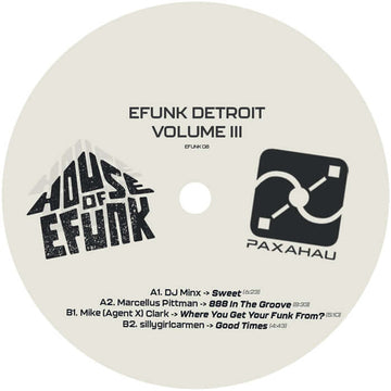 Various - House of EFUNK, Detroit – Volume 3 Vinyl Vinly Record