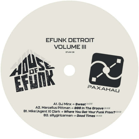 Various - House of EFUNK, Detroit – Volume 3 Vinyl - Vinyl Record