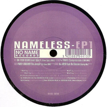 Various - Nameless - EP1 Vinyl Vinly Record