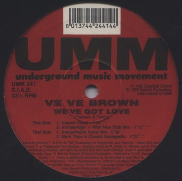 Ve Ve Brown - We've Got Love Vinyl Vinly Record