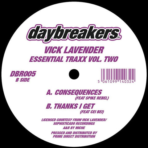 Vick Lavender - Essential Traxx Vol. 2 Vinyl - Vinyl Record
