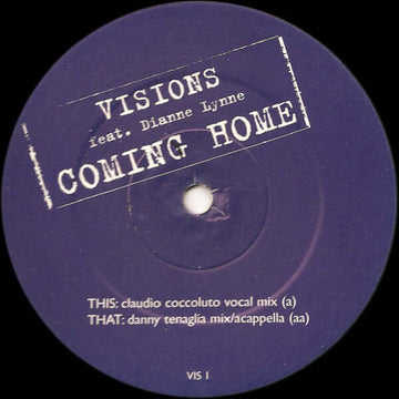 Visions Feat. Dianne Lynn - Coming Home Vinyl Vinly Record