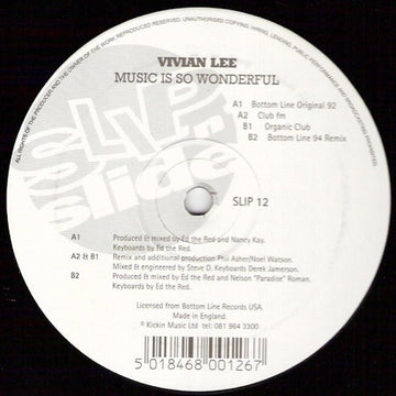 Vivian Lee - Music Is So Wonderful Vinyl Vinly Record