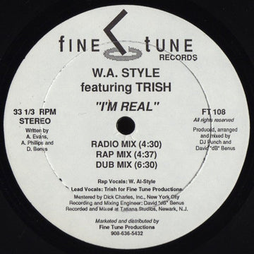 W. Al - Style Featuring Trish - I'm Real Vinyl Vinly Record