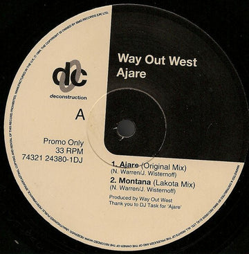 Way Out West - Ajare Vinyl Vinly Record