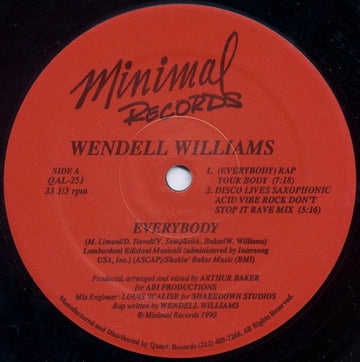 Wendell Williams - Everybody Vinyl Vinly Record