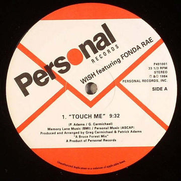 Wish - Touch Me Vinyl Vinly Record