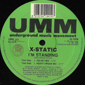 X - Static - I'm Standing Vinyl Vinly Record