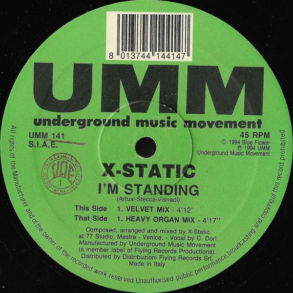X - Static - I'm Standing Vinyl