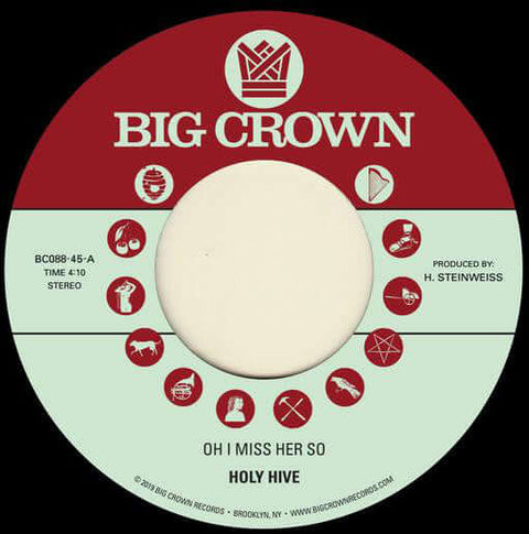 Holy Hive - Oh I Miss Her So - Holy Hive : Oh I Miss Her So (7", Single) is available for sale at our shop at a great price. We have a huge collection of Vinyl's, CD's, Cassettes & other formats available for sale for music lovers - Big Crown Records - Bi - Vinyl Record